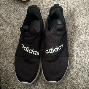 Women’s 9 Adidas Slip on black and white sneakers